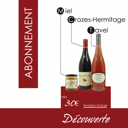 Abonnement Découverte - 2 vins et 1 Miel Abonnement Découverte - 2 vins et 1 Miel