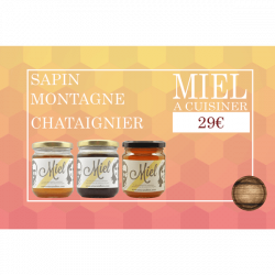 Coffret Miel à Cuisiner - 3 pots - 29€ livraison France incluse