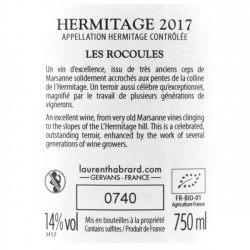 Domaine Laurent Habrard - Hermitage Blanc et Bio - Les Rocoules 2017