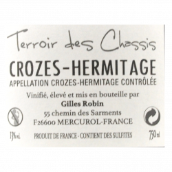 Domaine Gilles Robin Crozes Hermitage Terroir des Chassis 2017 Bio