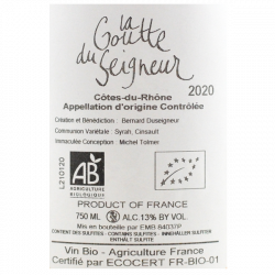 La Goutte du Seigneur rosé 2020 - Vin bio du Domaine Bernard Duseigneur