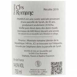 Clos Romane Pinarius 2019 - Cairanne rouge