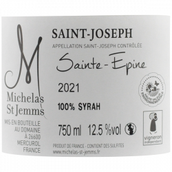 Domaine Michelas St Jemms Sainte Epine Saint Joseph rouge 2021
