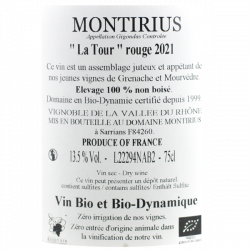 Domaine Montirius - La Tour 2021 AOC Gigondas rouge bio