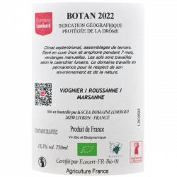 Domaine Lombard Botan - IGP Drôme bio 2022