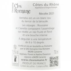 Domaine Clos Romane Côtes du Rhône blanc 2021