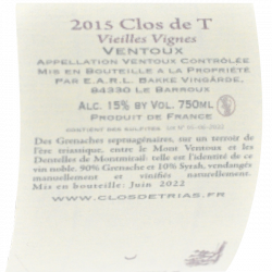 Clos de Trias Vieilles Vignes 20215