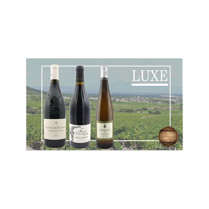 Coffret Vin de Luxe - 3 bouteilles - 99€ livraison France incluse