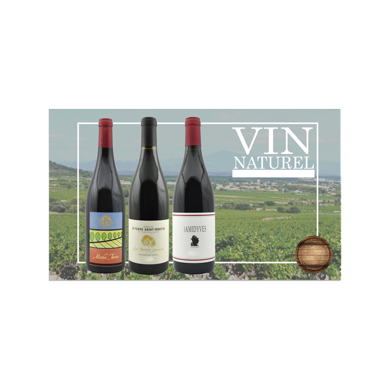 Coffret de Vin Naturel - 3 bouteilles - 55€ livraison France incluse