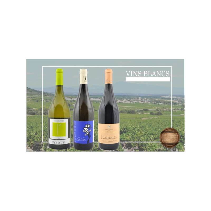 Coffret de Vin Blanc - 3 bouteilles - 49€ livraison France incluse