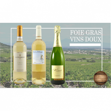 Coffret Vin et Foie gras - 3 bouteilles - 49€ livraison France incluse