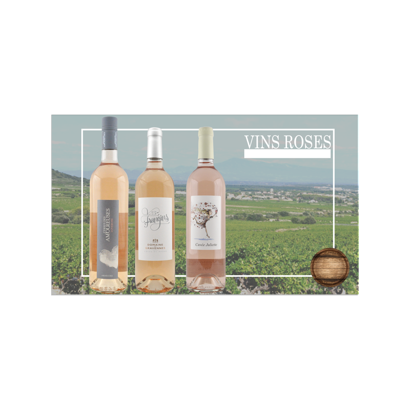 Coffret de Vin Rosé - 3 bouteilles - 39€ livraison France incluse