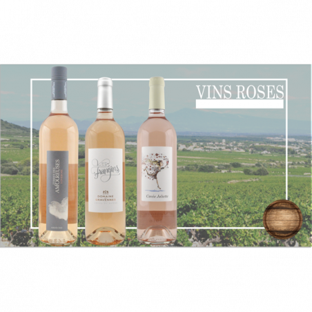 Coffret de Vin Rosé - 3 bouteilles - 39€ livraison France incluse