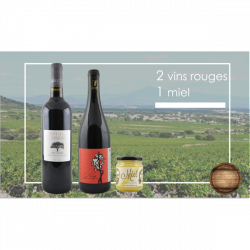 Coffret Vins Rouges et Miel - 2 bouteilles et 1 pot de miel - 39€ livraison France incluse