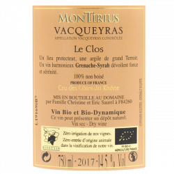 Domaine Montirius - Le Clos 2017 - Vacqueyras Rouge