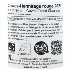 Domaine Laurent Habrard - Crozes-Hermitage Rouge et Bio 2021
