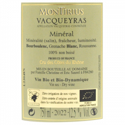 Domaine Montirius Mineral Vacqueyras blanc 2022