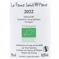 Ferme Saint-Pierre - Ventoux rouge Pepei 2022