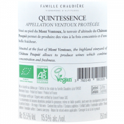 Château Pesquié Quintessence blanc 2023– AOC Ventoux Bio et Vegan