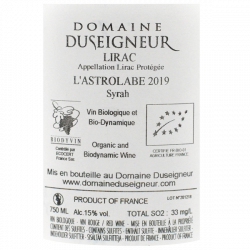 Domaine Duseigneur, Lirac Bio, L'Astrolabe 2019