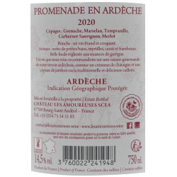 Les Amoureuses Promenade en Ardèche 2020 - Vin rouge