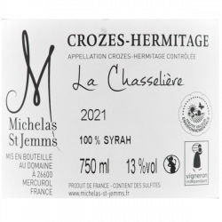 Domaine Michelas St Jemms La Chasselière Crozes Hermitage 2021