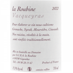Domaine La Roubine - Vacqueyras Rouge Bio 2022