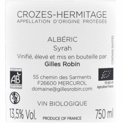 Domaine Gilles Robin Crozes Hermitage 2021 Albéric Bio