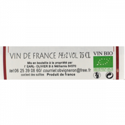Olivier B vin Les Amidyves 2022 - Ventoux rouge bio