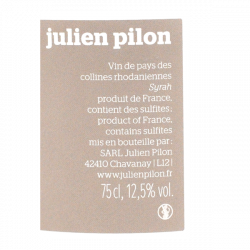 Julien Pilon Syrah Frontière 2021