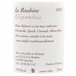 Domaine La Roubine - AOC Gigondas - Rouge Bio 2022