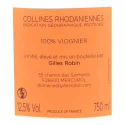 Domaine Gilles Robin Viognier bio 2022 - Vin blanc
