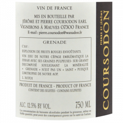 Jérôme Coursodon Grenade 2023 - Vin de France rouge