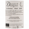 Domaine de Dionysos - AOC Côtes du Rhône Rosé Bio - La Devèze 2023