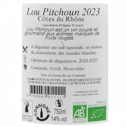 Domaine des Gravennes - Côtes du Rhône Bio - Lou Pitchoun 2023