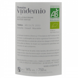 Vindemio Terra - Ventoux Rouge 2022 - Florentine, Albin Combe - Mazan