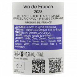 Marcel Richaud Vin de France rouge à la source ‘23
