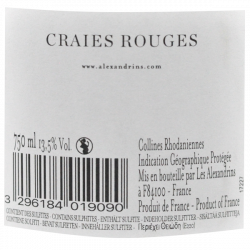 Maison Les Alexandrins Craies rouges 2022 - IGP