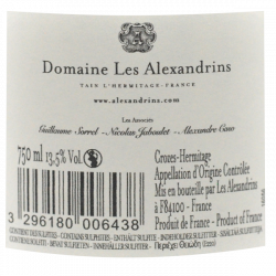 Domaine les Alexandrins Crozes Hermitage rouge Les Chaflans 2022