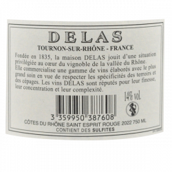 Maison Delas Frères – AOC Côtes du Rhône rouge - Delas Saint Esprit 2022