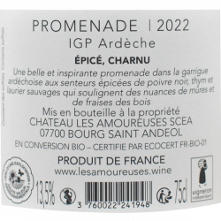 Les Amoureuses Promenade en Ardèche 2022 - Vin rouge