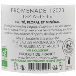 Les Amoureuses Promenade en Ardèche 2023 - Vin blanc
