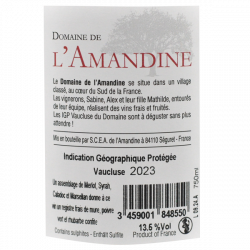 Domaine de l'Amandine Cuvée Mathilde 2023 - IGP Vaucluse