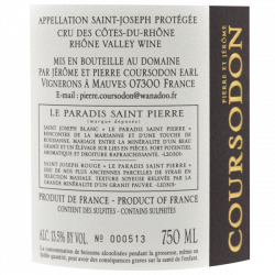 Jérôme Coursodon Saint Joseph blanc Le Paradis Saint Pierre 2023