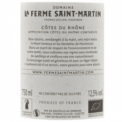 Domaine La Ferme Saint Martin Les Romanins 2023 – Côtes du Rhône bio