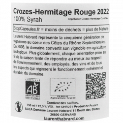 Domaine Laurent Habrard - Crozes-Hermitage Rouge et Bio 2022