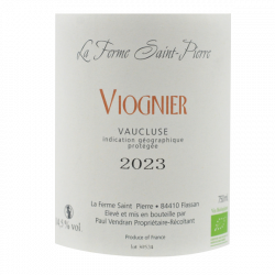 Ferme Saint-Pierre - IGP Vaucluse Blanc Bio - Viognier 2023