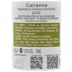 Domaine Richaud - Cairanne Bio Blanc 2023