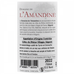 Domaine de l'Amandine - Seguret 2022