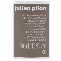 Julien Pilon Viognier 2023 - Mon Grand-Père était un limonadier